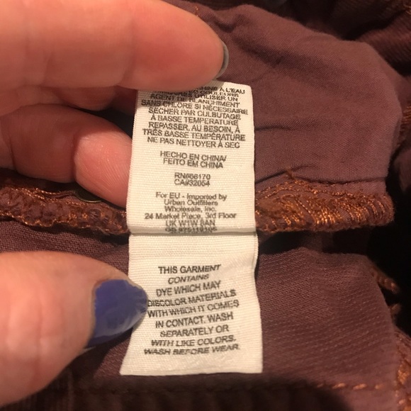 FREE PEOPLE Burgundy Corduroy Skinny Pant - Picture 7 of 7